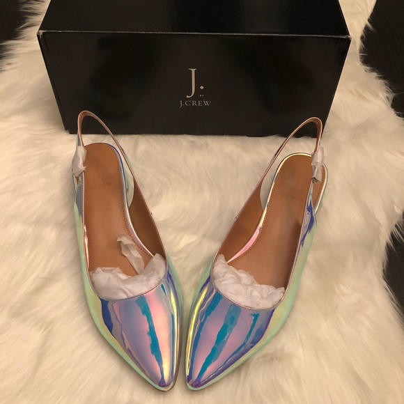 j crew holographic shoes